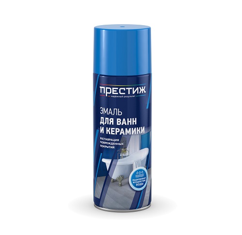 Эмаль-аэрозоль для ванн и керамики ПРЕСТИЖ 425 мл белая